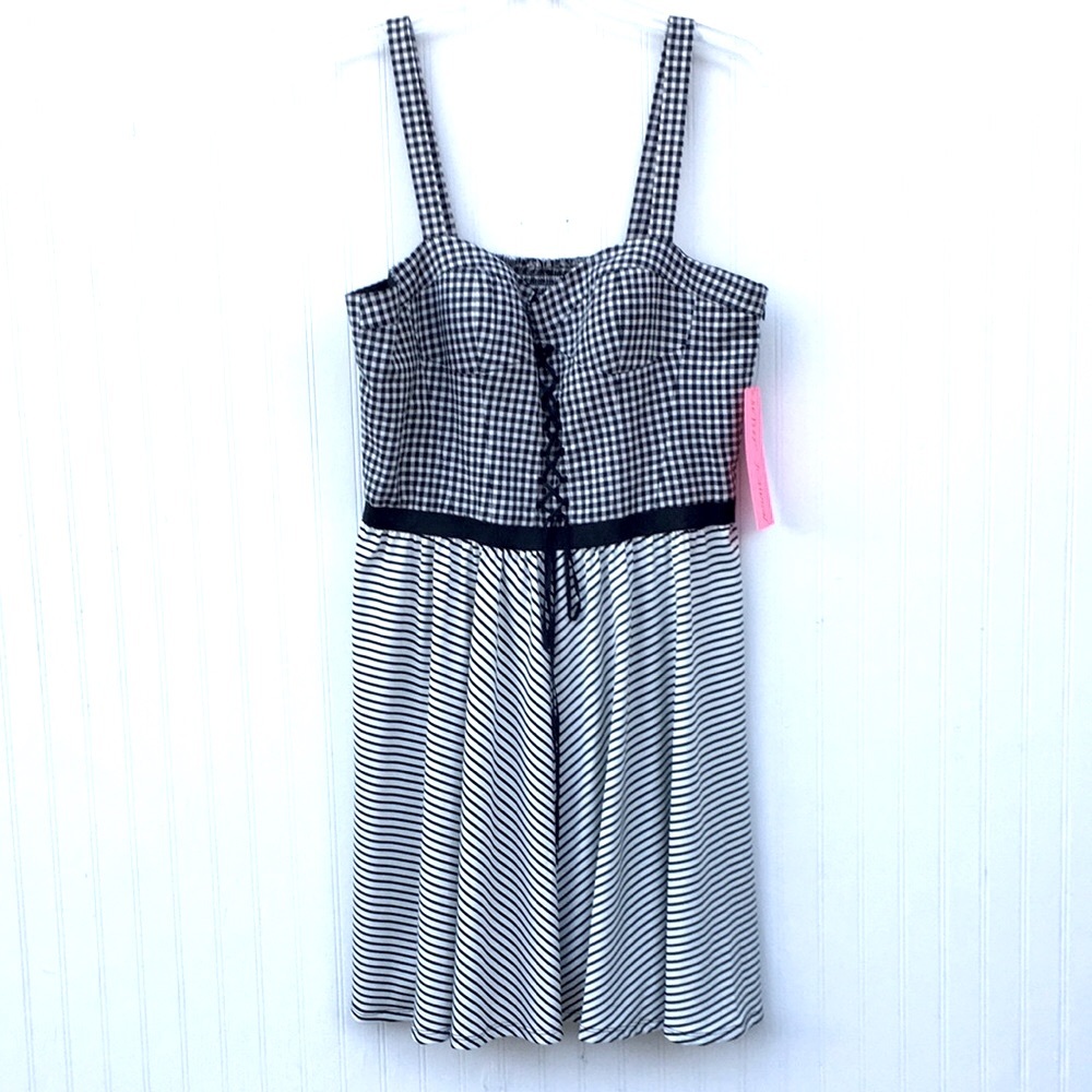Corset Gingham Betsey Johnson dress New Sz 14